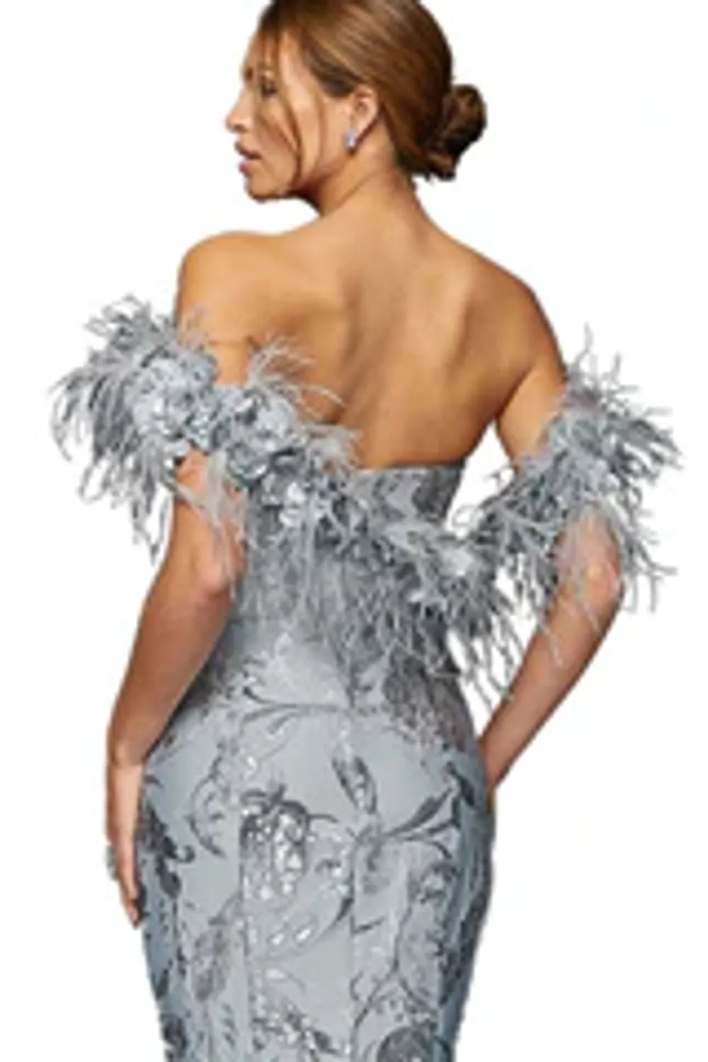 Terani Couture # TE-1921E0136 - Striking Flower and Floral  1
