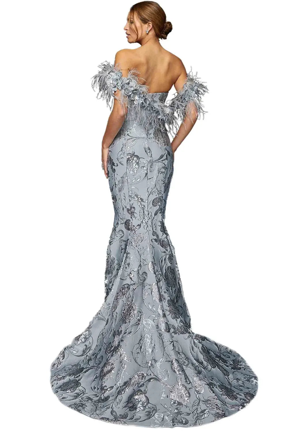 Terani Couture # TE-1921E0136 - Striking Flower and Floral 3