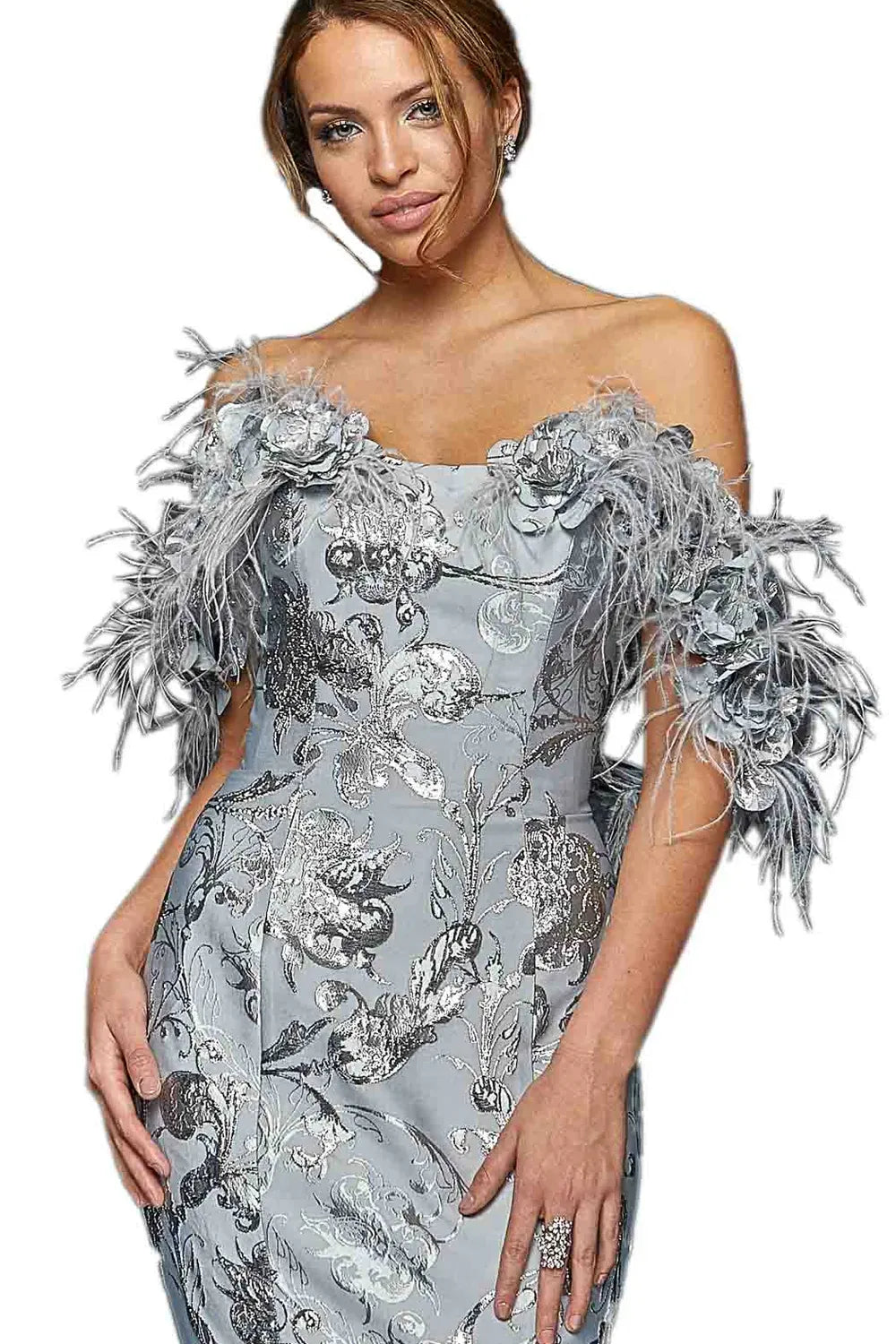 Terani Couture # TE-1921E0136 - Striking Flower and Floral 2