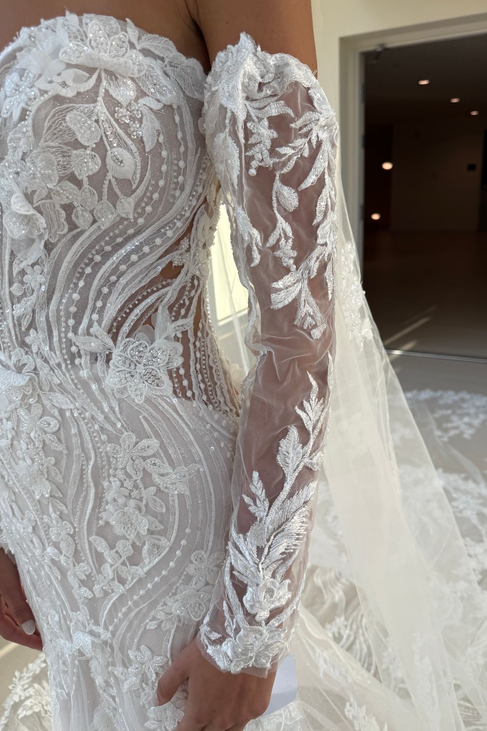 Kitty Chen Matea with Veil and Sleeves 7