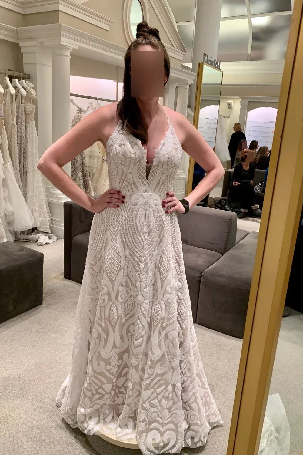 Blush by Hayley Paige Delta 1751 Wedding Dress A-line Bridal Gown with Deep Sweetheart Neckline and Spaghetti Straps Size 14 Luxe Redux Bridal Blush by Hayley Paige Delta 1751 Wedding Dress A-line Bridal Gown with Deep Sweetheart Neckline and Spaghetti Straps Size 14 Luxe Redux Bridal
