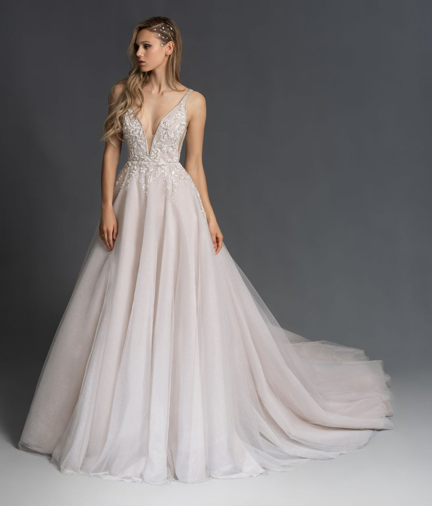 hayley paige off the shoulder wedding dress Hayley Paige Lauren