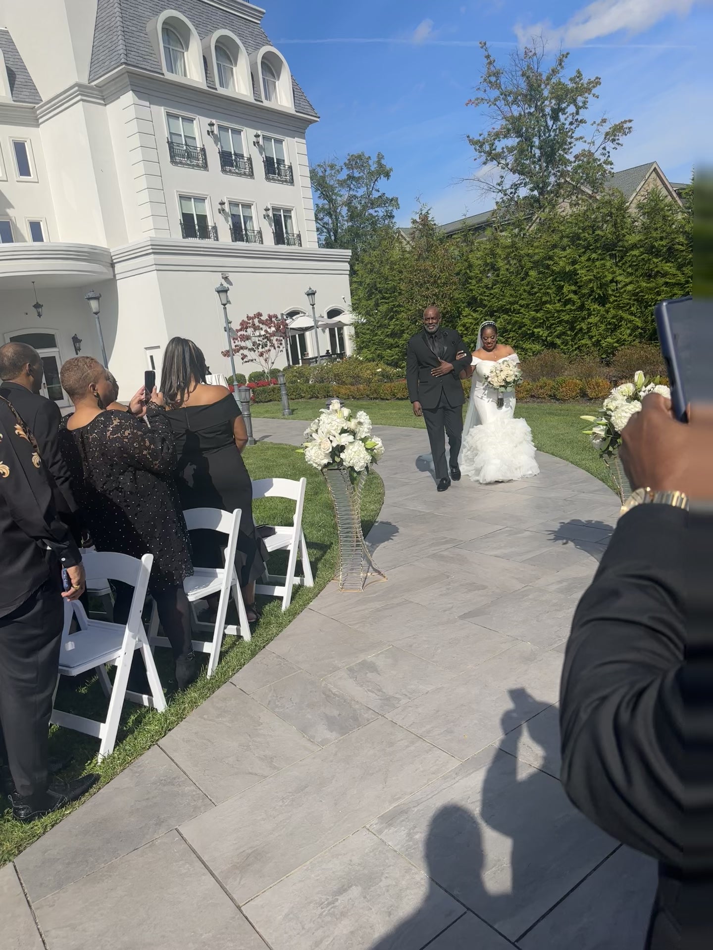 Silk Trumpet Wedding Dress with Tiered Tulle Skirt