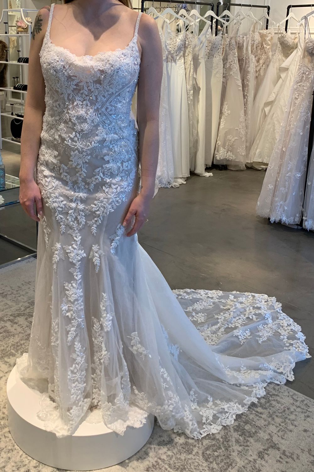 The Square Neck A-Line: Why This Neckline Is Having Its Bridal Moment