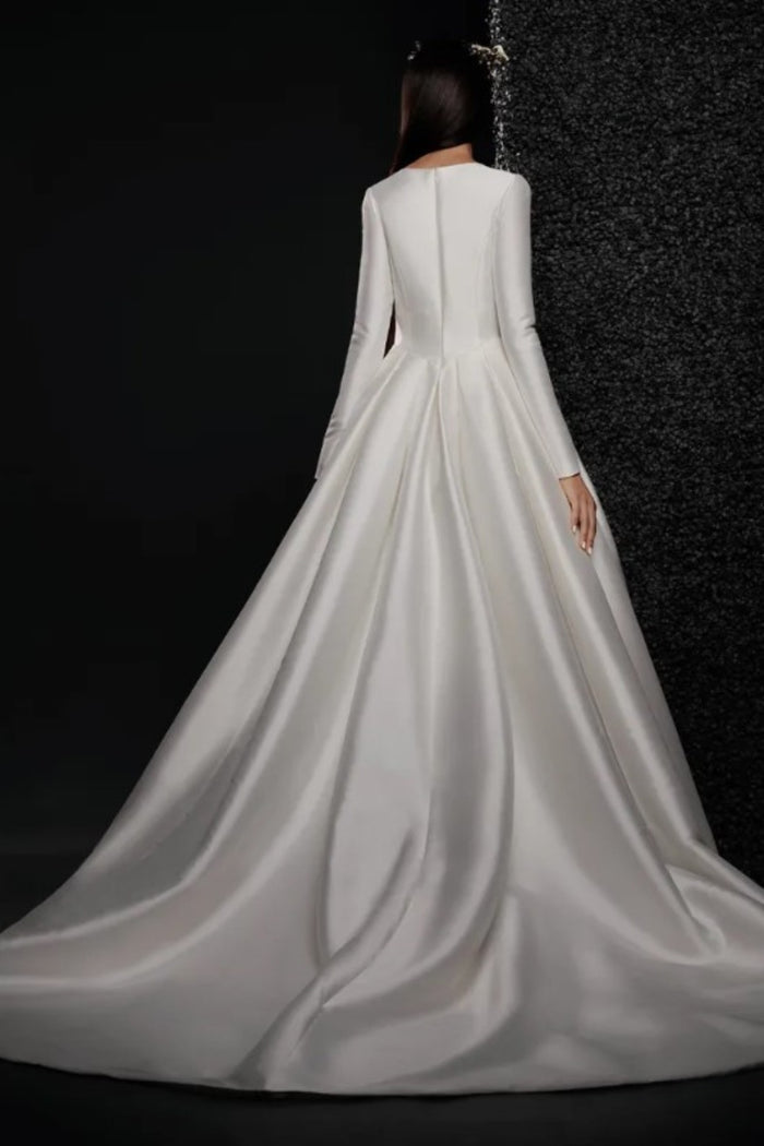 High Back Wedding Gown