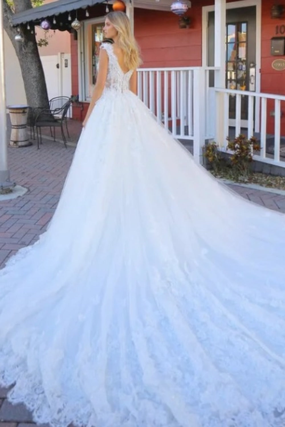 Randy fenoli fashion blue bridal dress