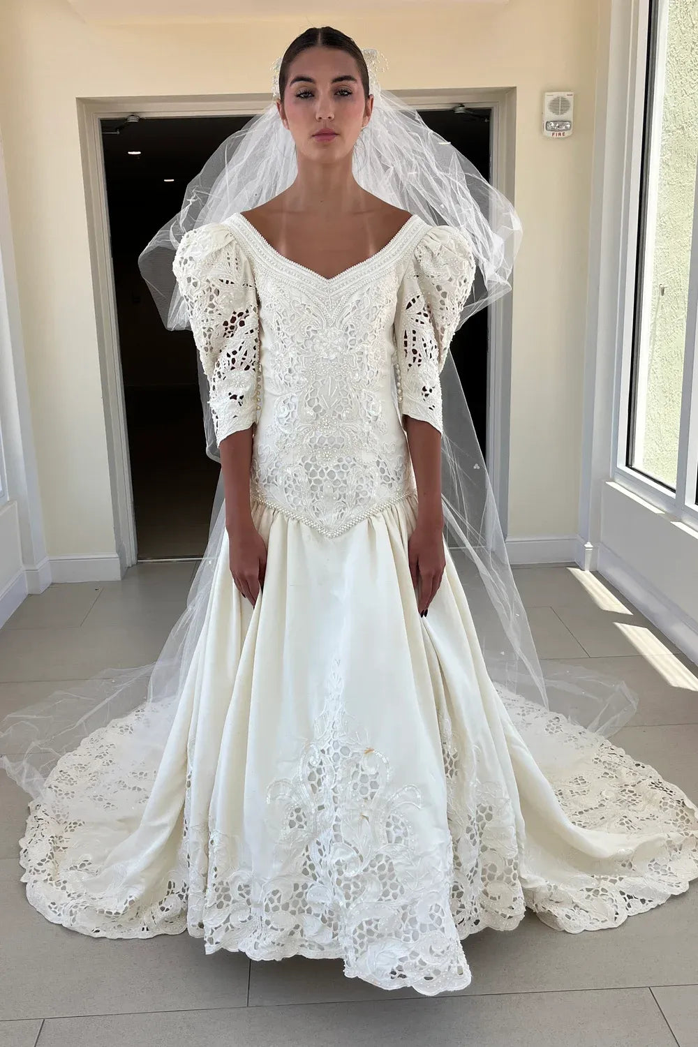 Eva Haynal Forsyth Custom with Veil and Headpiece 3