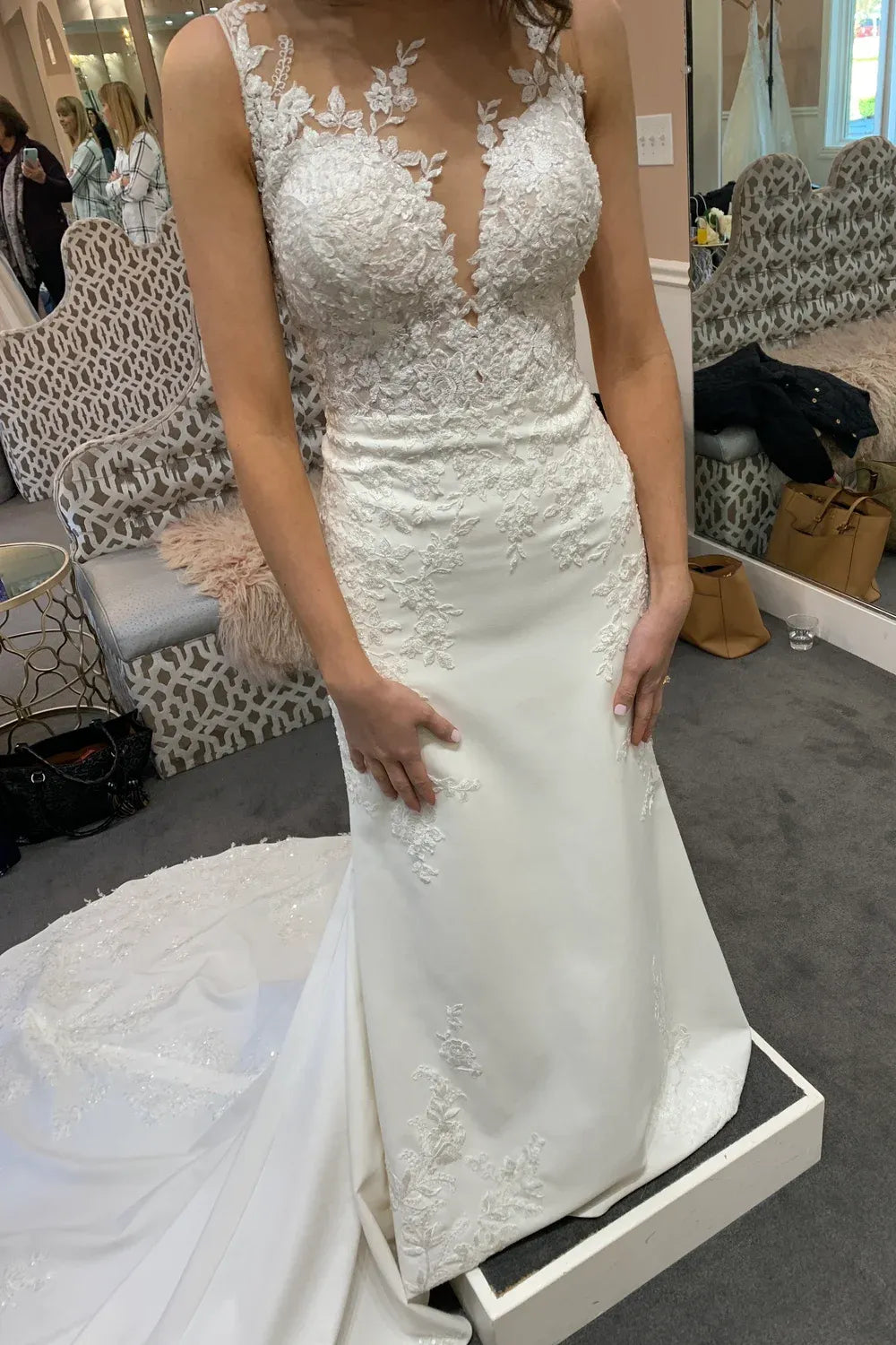 Essense of Australia High-Neck Lace Dress 3