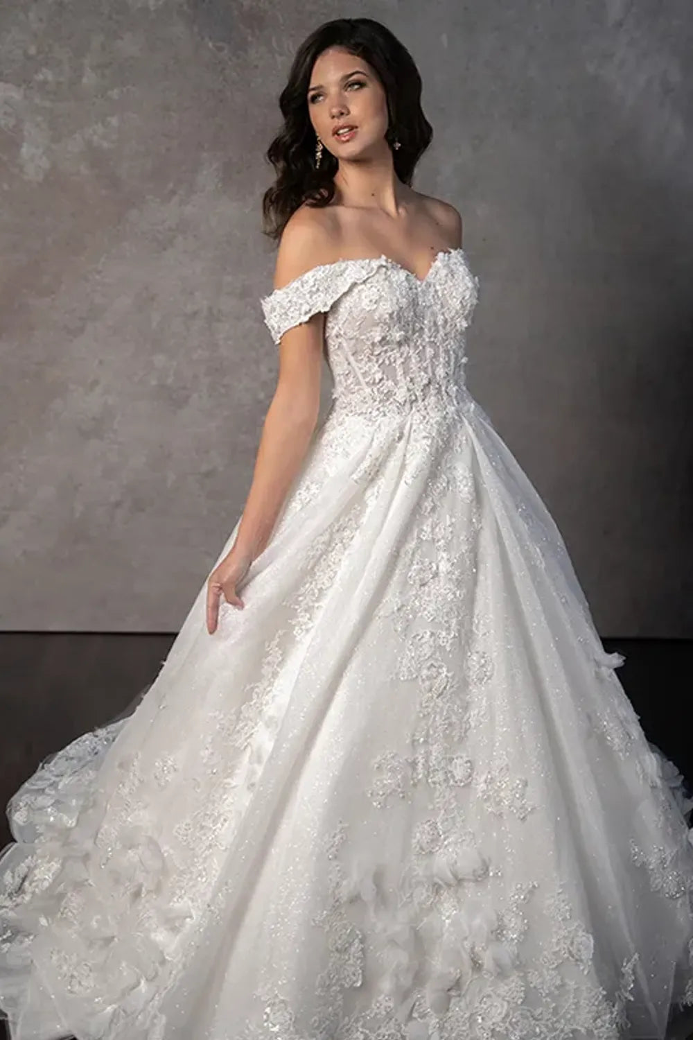 Essense of Australia D4112 with Veil and Headpiece 2