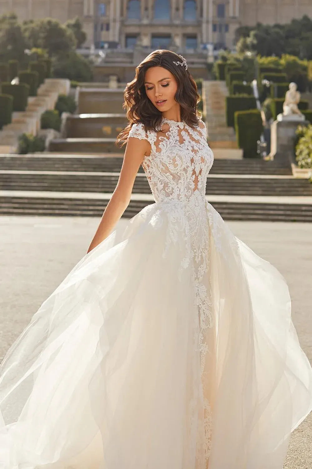 Pronovias Jamie with Overskirt 3