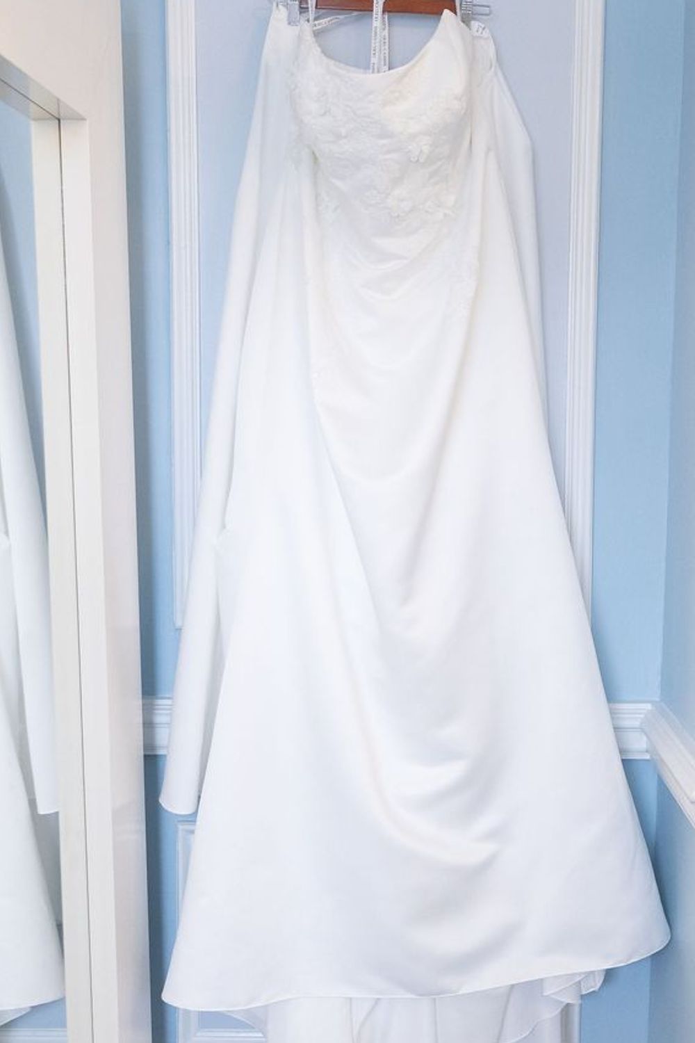 Oleg Cassini  Satin Sheath Dress w/Overskirt STYLE# CWG1020 2