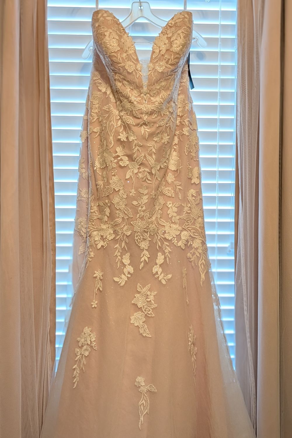 Oleg Cassini Lace Applique Dress 0