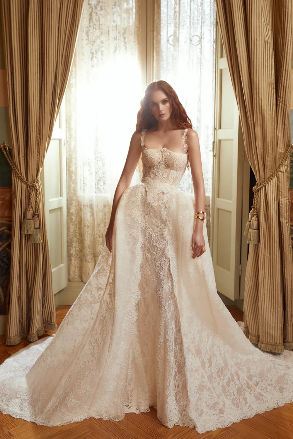 Galia Lahav Anais with Overskirt and Veil 0