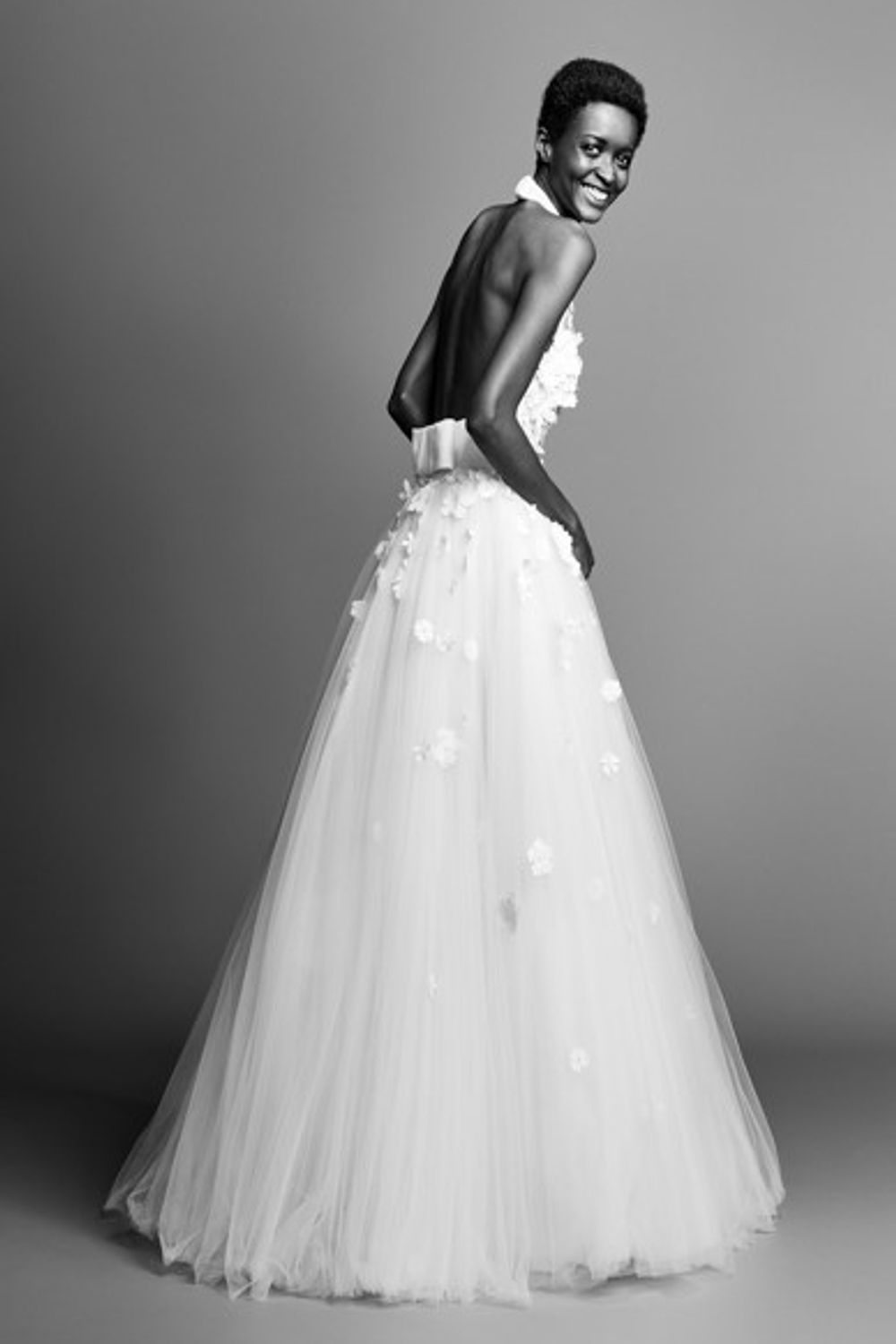 Viktor & Rolf FLOWER APPLIQUÉ OPEN BACK GOWN 1