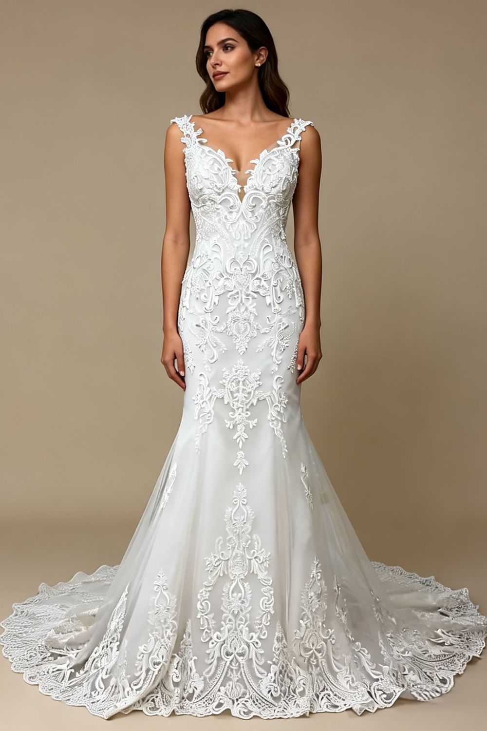 Eti Brener Timeless Ivory lace Elegance Size 8 0