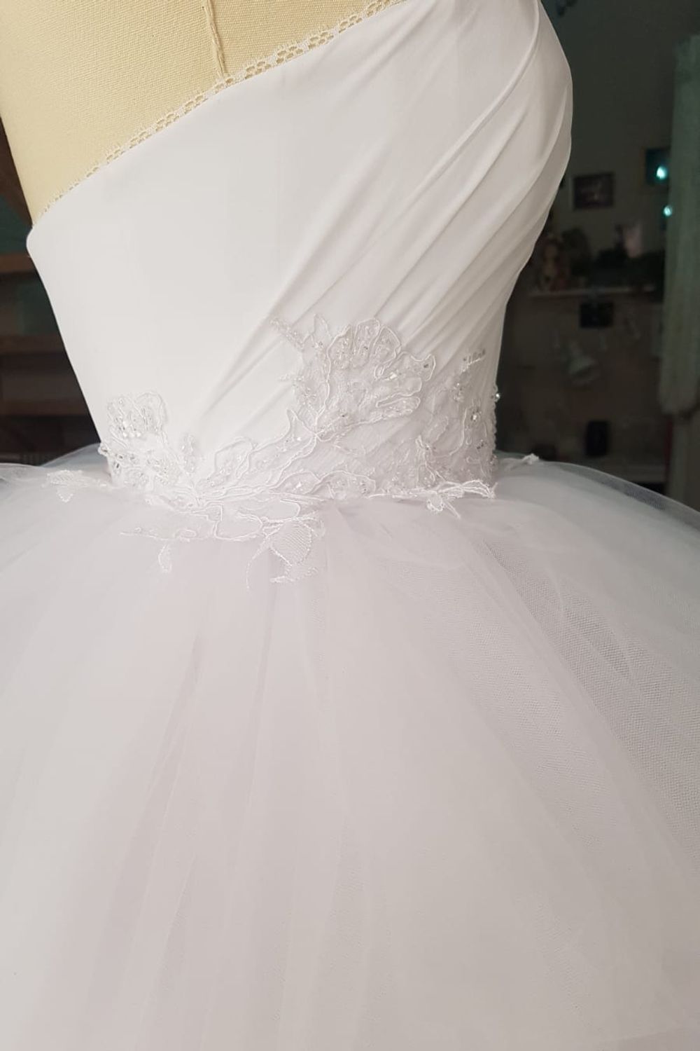 Eti Brener Tulle Corset Mini Bridal Dress 5