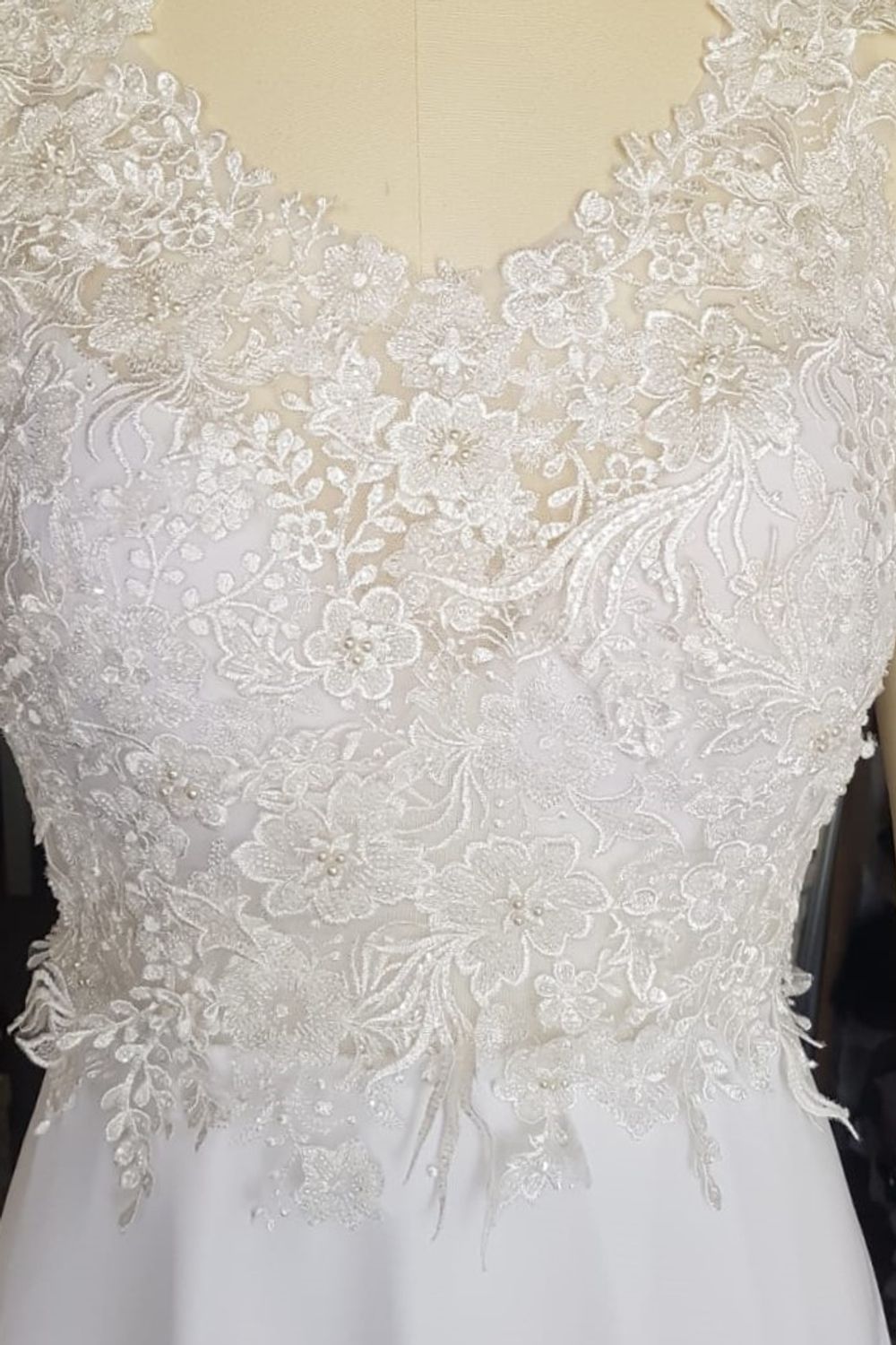 Eti Brener Two-Tone side slit Bridal Gown  2