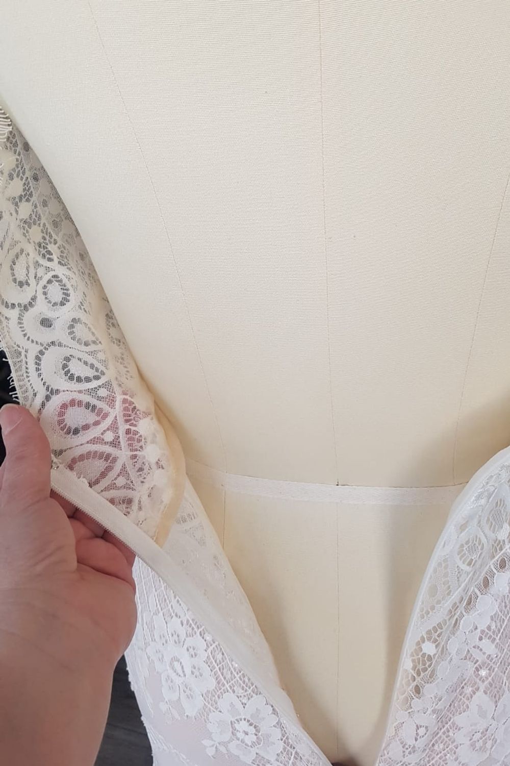 Eti Brener Geometric Floral Lace Mermaid Gown 6