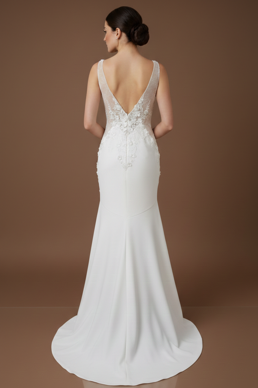 Eti Brener Fit and Flare Ivory Bridal Gown Size 6 1