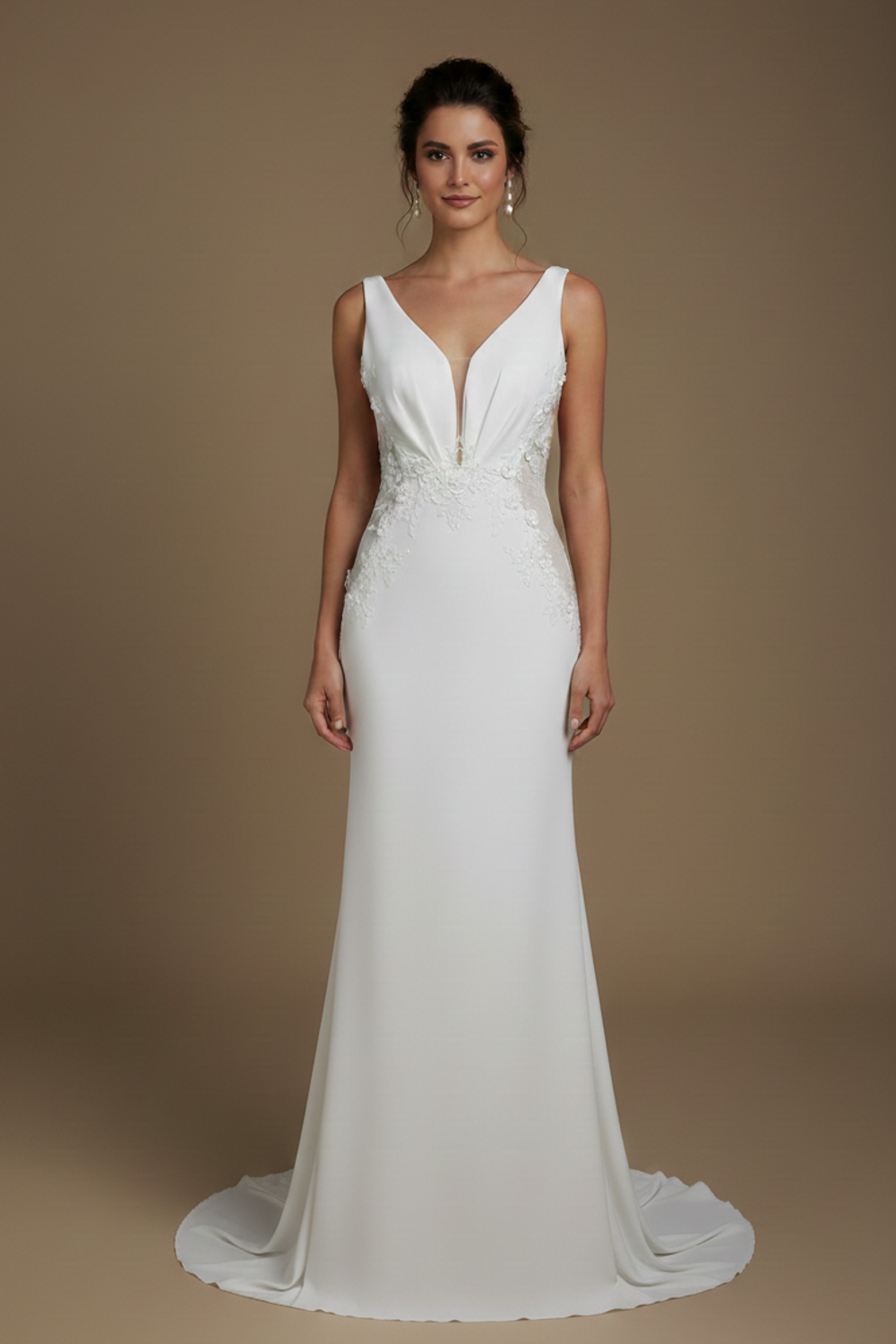 Eti Brener Fit and Flare Ivory Bridal Gown Size 8 0