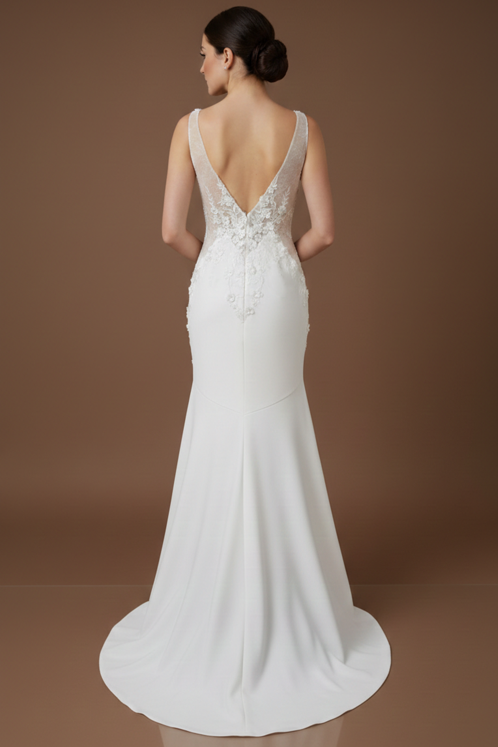 Eti Brener Fit and Flare Ivory Bridal Gown Size 8 1