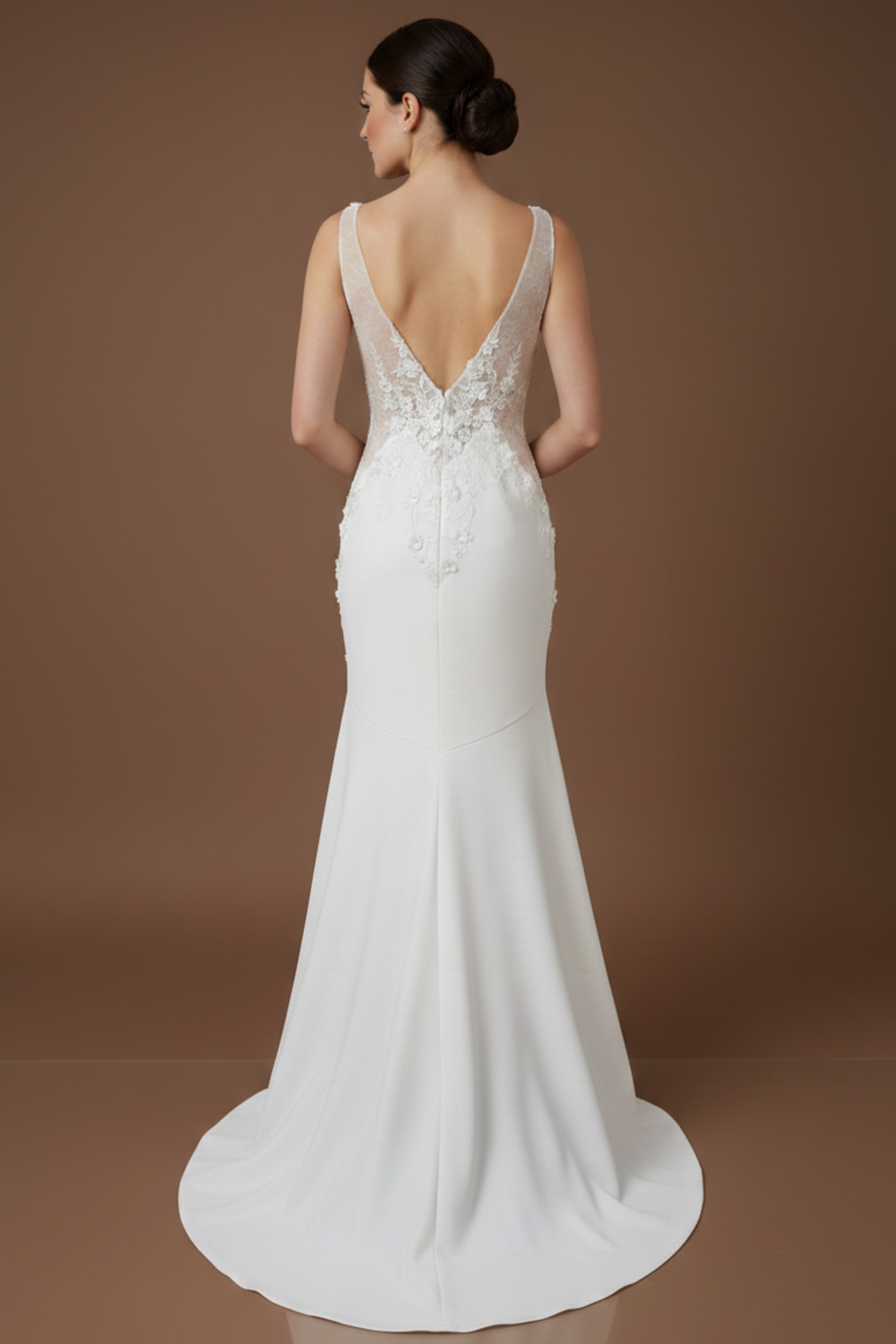 Eti Brener Fit and Flare Ivory Bridal Gown Size 10 1