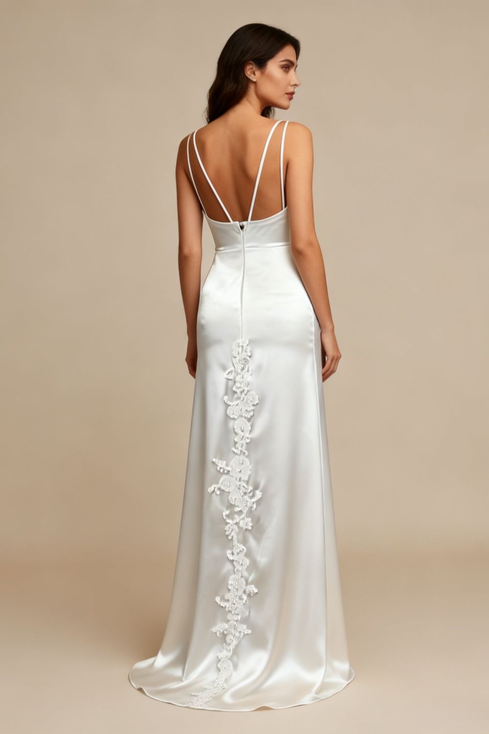 Eti Brener Elegant White Satin Gown 1