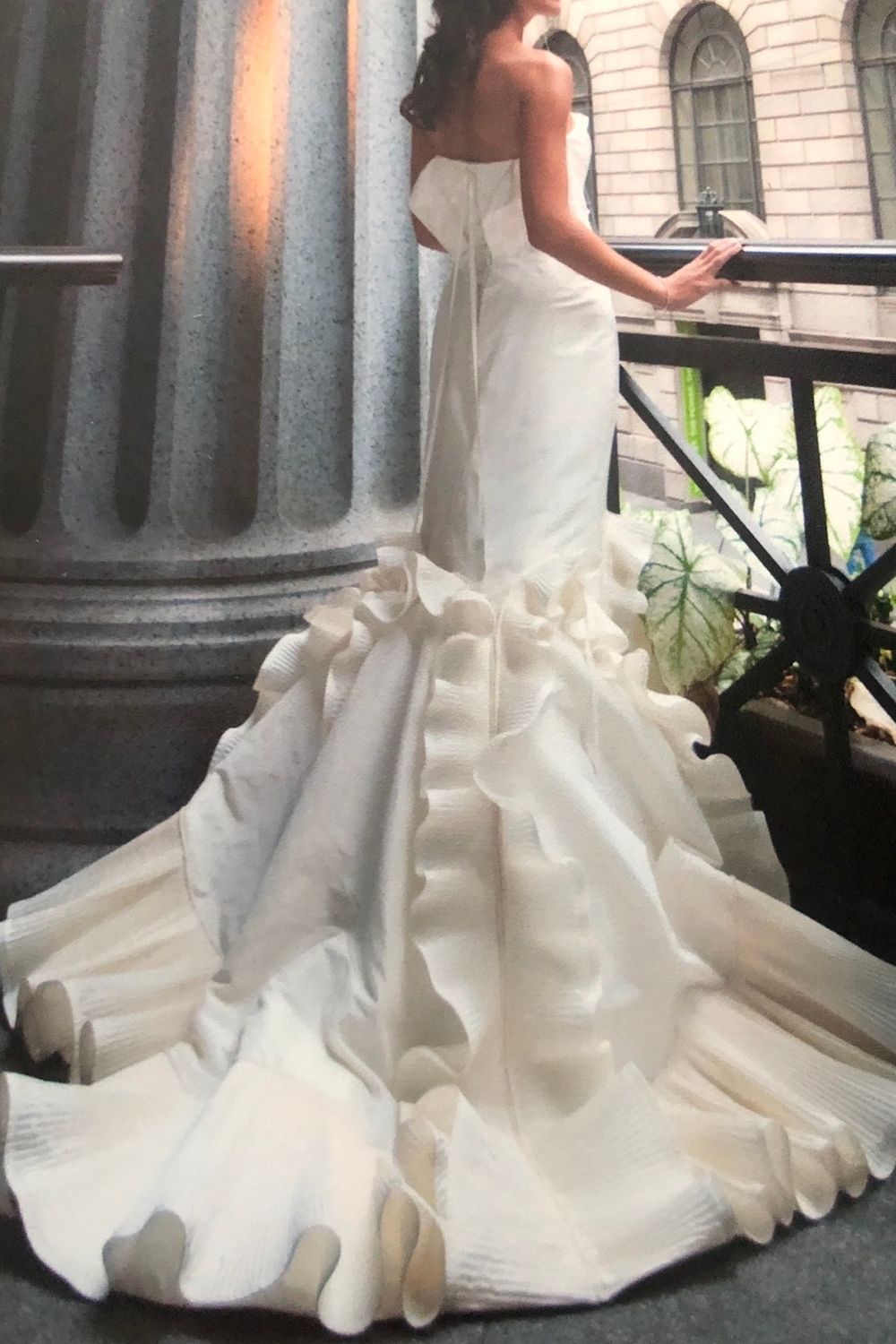 Vera Wang Couture Corset with Pleated Front & Elegant Ruffle 6