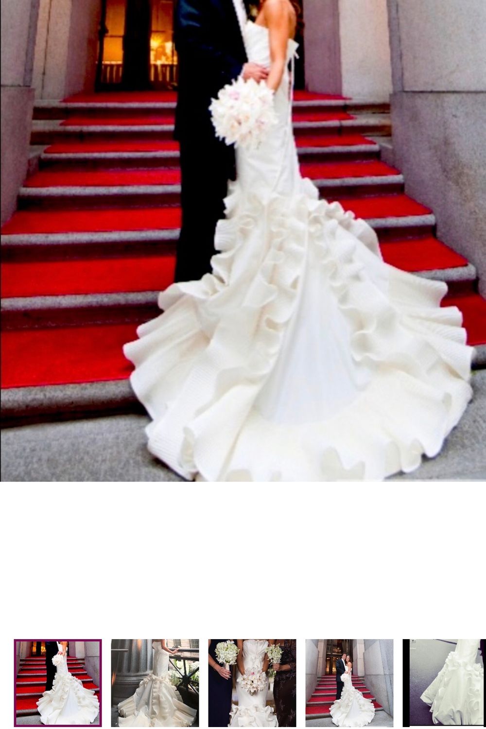 Vera Wang Couture Corset with Pleated Front & Elegant Ruffle 0