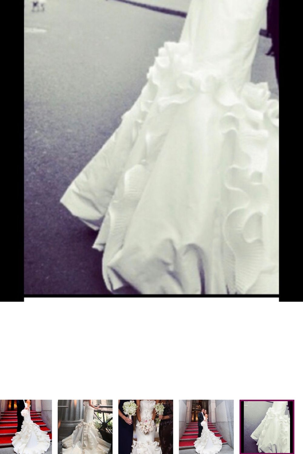 Vera Wang Couture Corset with Pleated Front & Elegant Ruffle 3