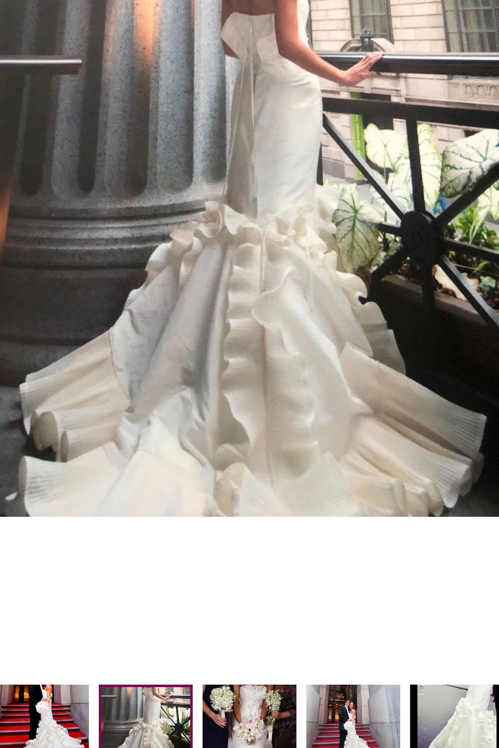 Vera Wang Couture Corset with Pleated Front & Elegant Ruffle 1