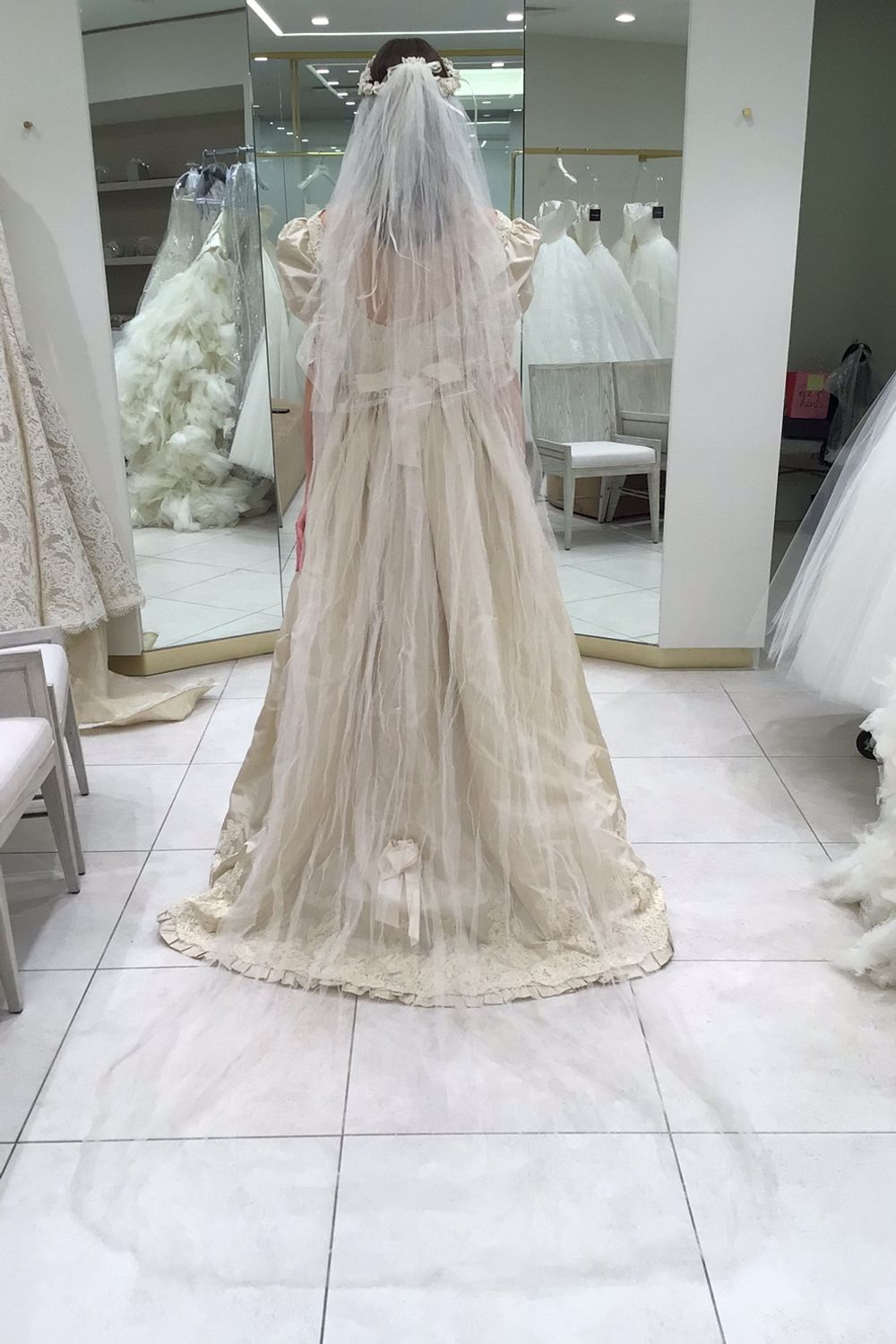 Henri Bendel Vintage Ballgown Dress with Veil  1