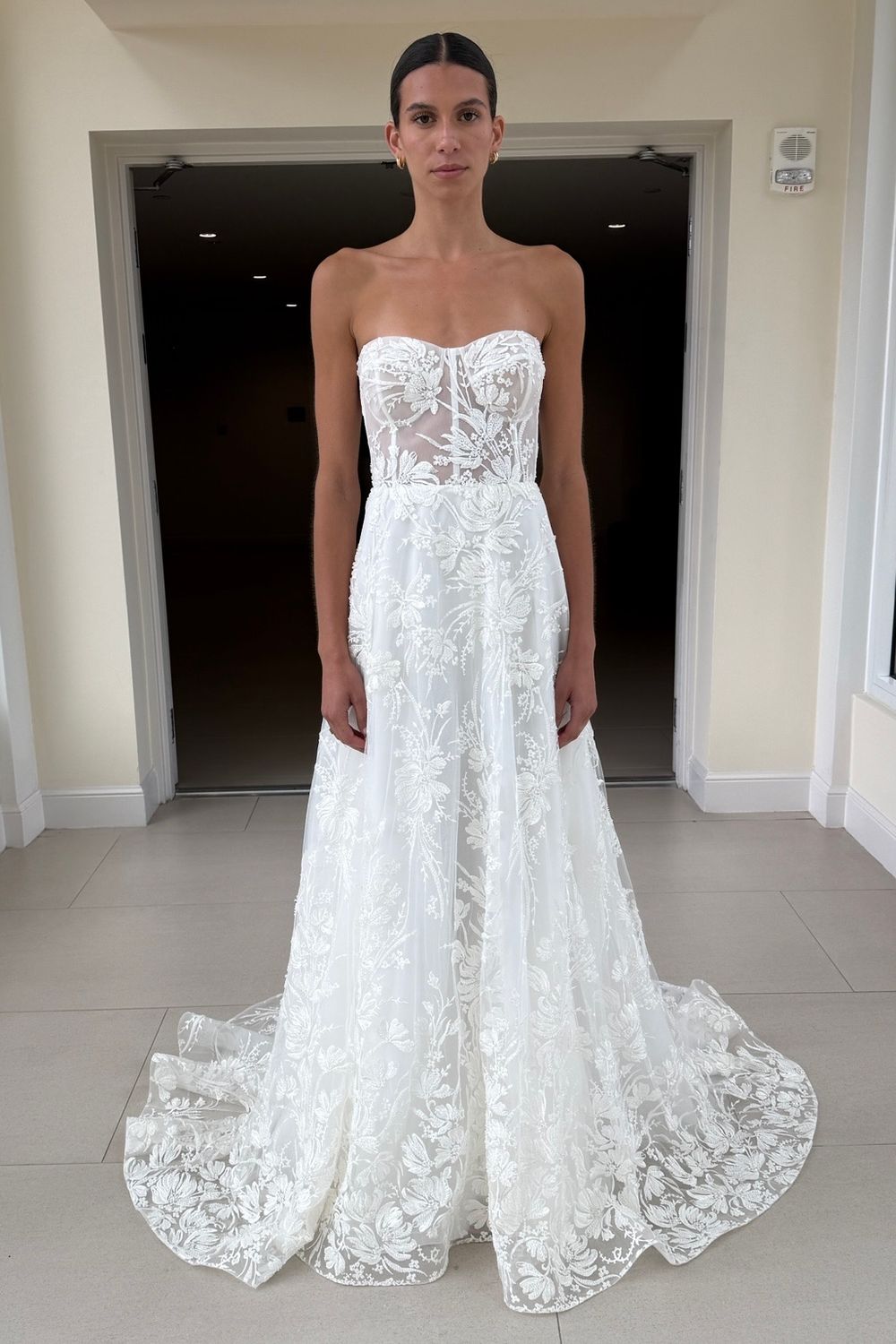 Alena Leena Bridal Peony with Sleeves 5