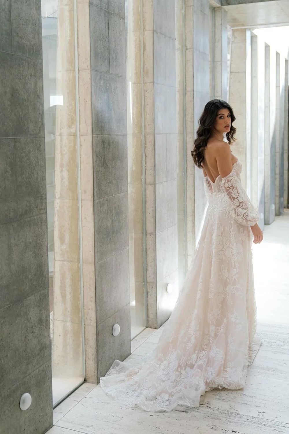 Alena Leena Bridal Peony with Sleeves 2