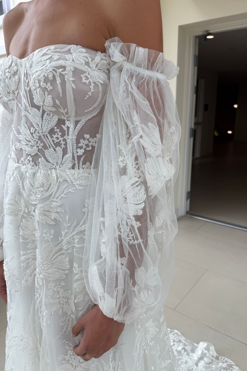 Alena Leena Bridal Peony with Sleeves 10