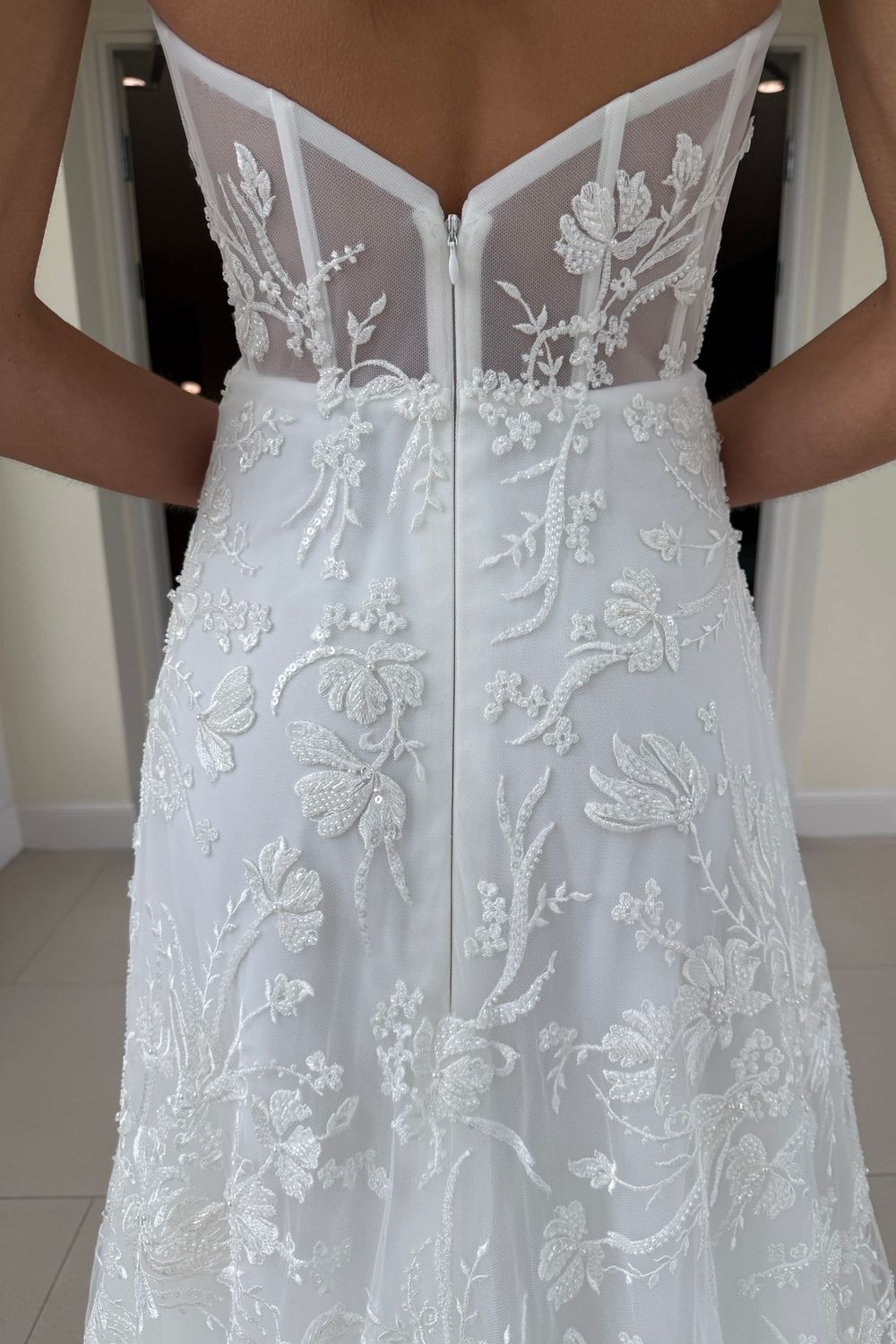 Alena Leena Bridal Peony with Sleeves 8