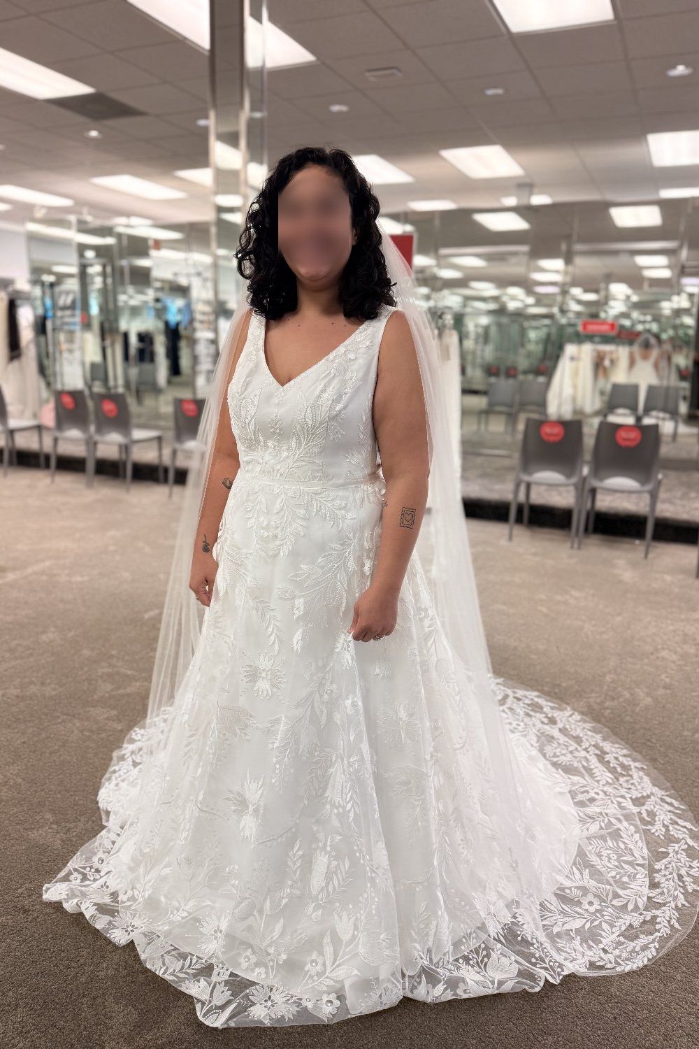 David's Bridal Embroidered dress 2