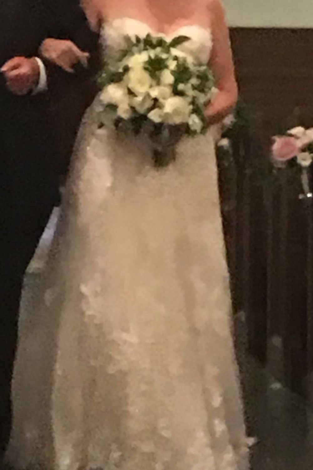 Demetrios strapless sweet heart neckline 0