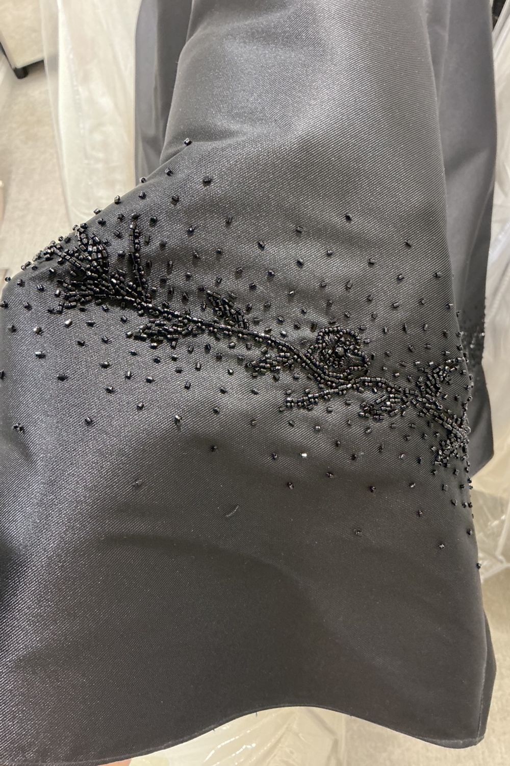 Stephen Yearick A-Line Black Dress with Shawl 7