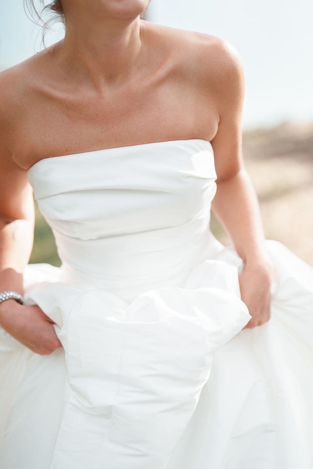 Jenny Yoo Charlotte Strapless Drop-Waist Wedding Gown 7