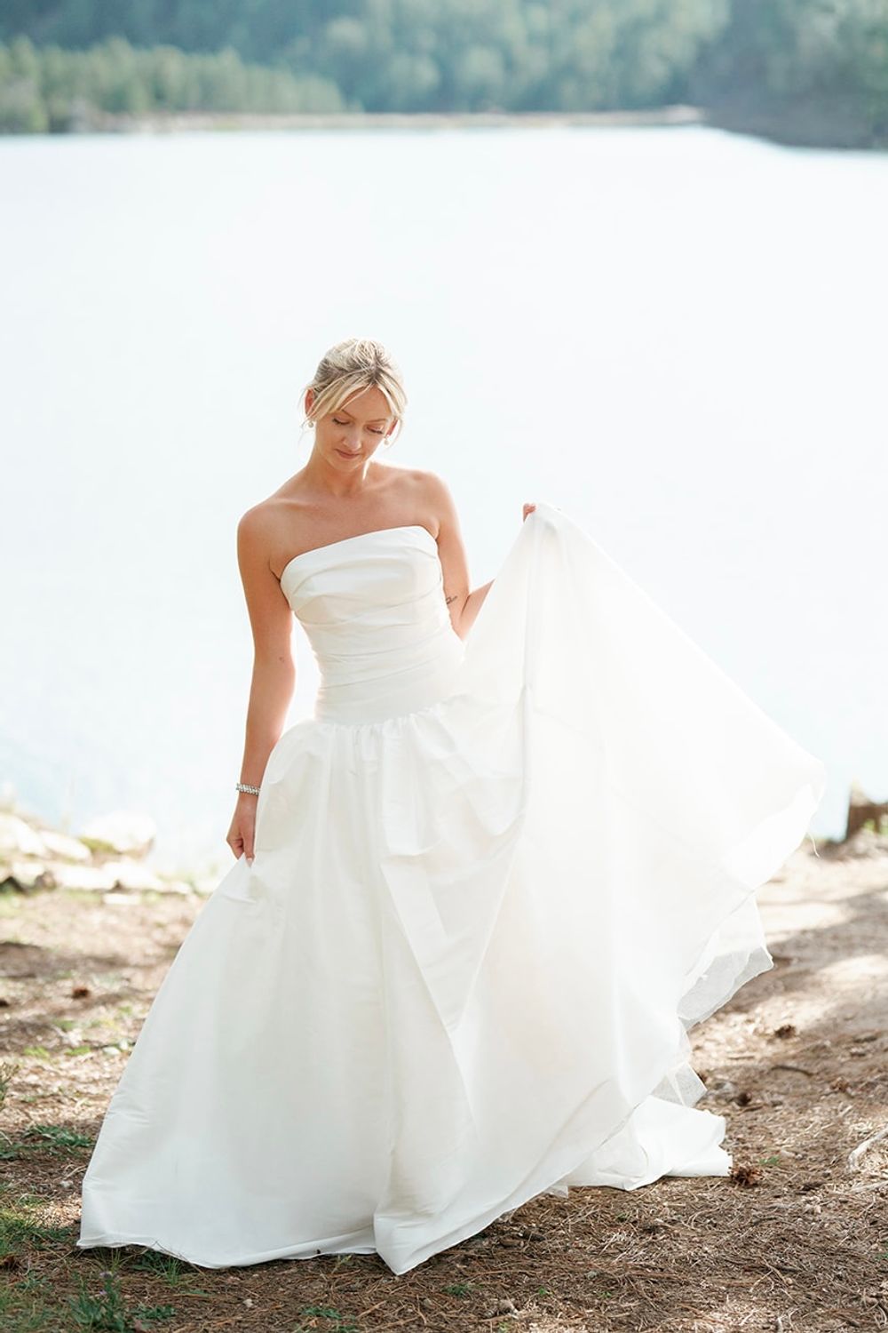 Jenny Yoo Charlotte Strapless Drop-Waist Wedding Gown 4