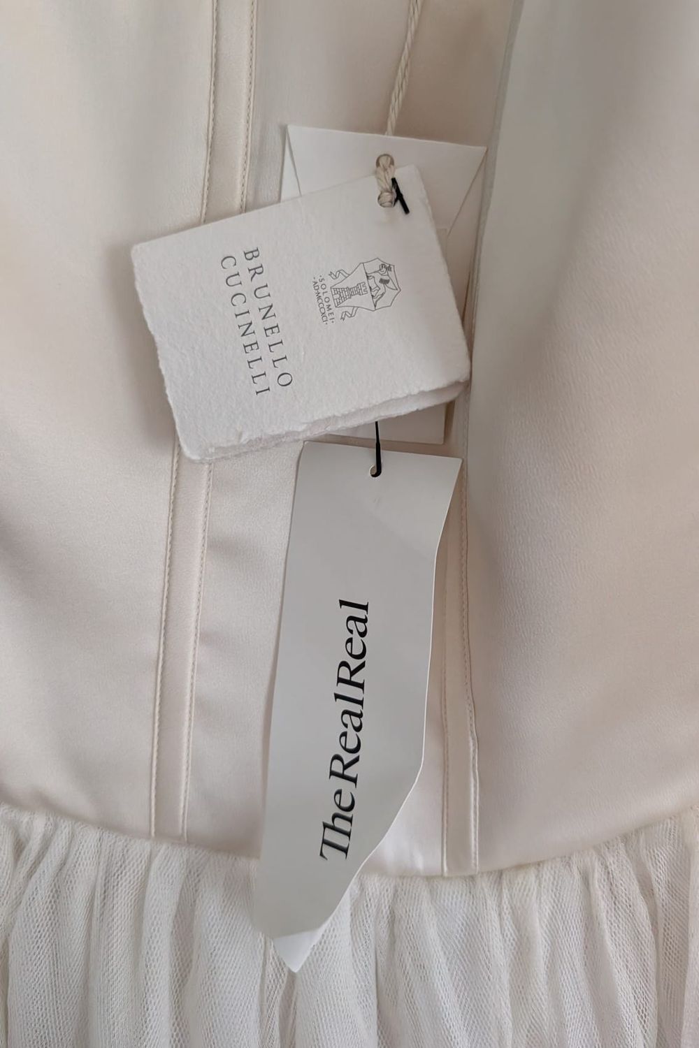 Brunello Cucinelli Brunello Cucinelli Silk Dress w/ Full Tulle Skirt 6
