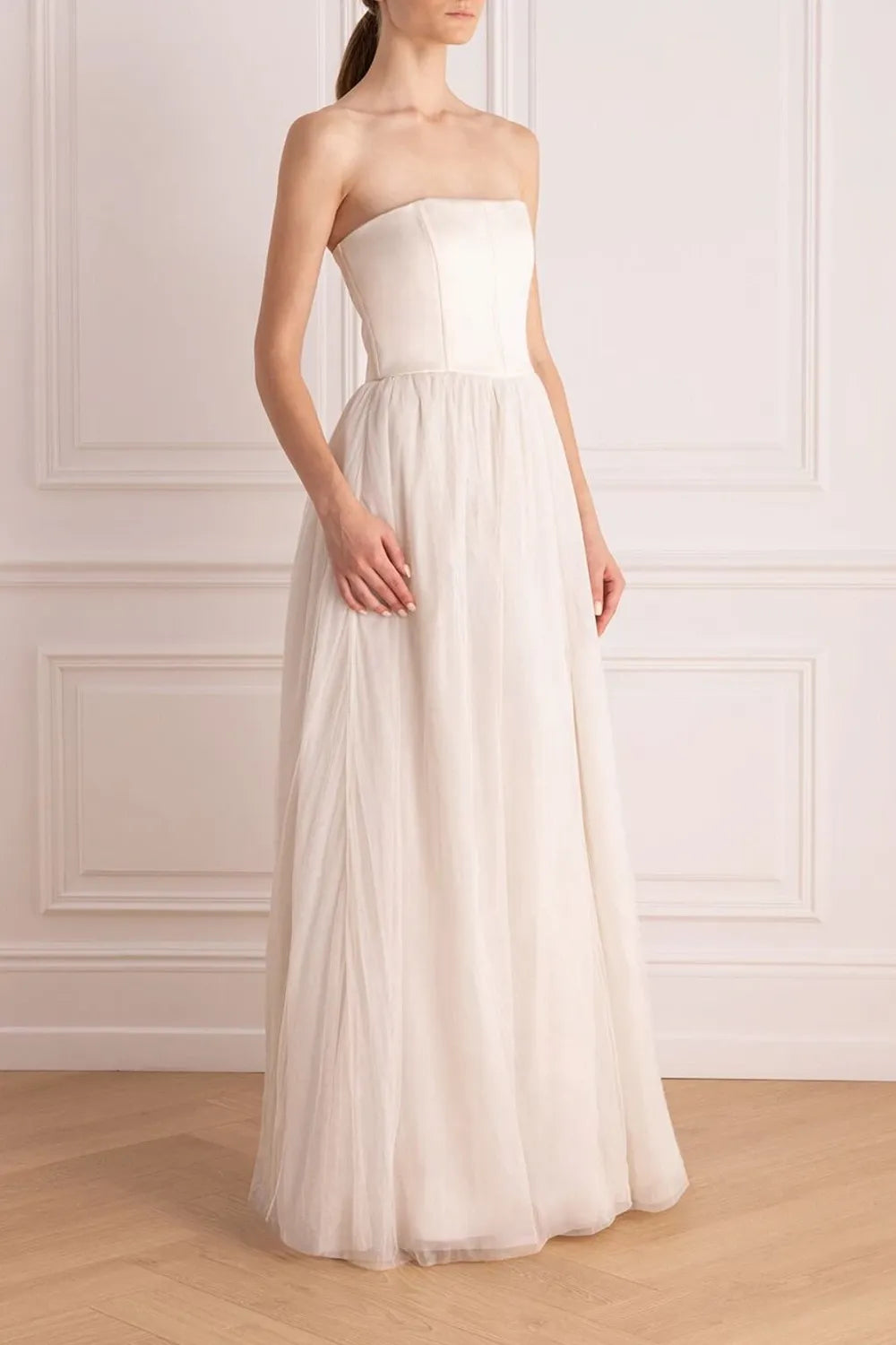 Brunello Cucinelli Brunello Cucinelli Silk Dress w/ Full Tulle Skirt 1