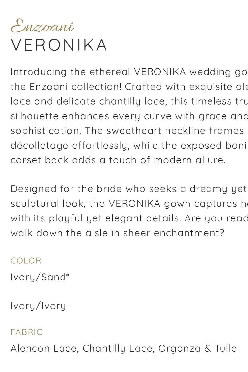 Enzoani Veronika 4