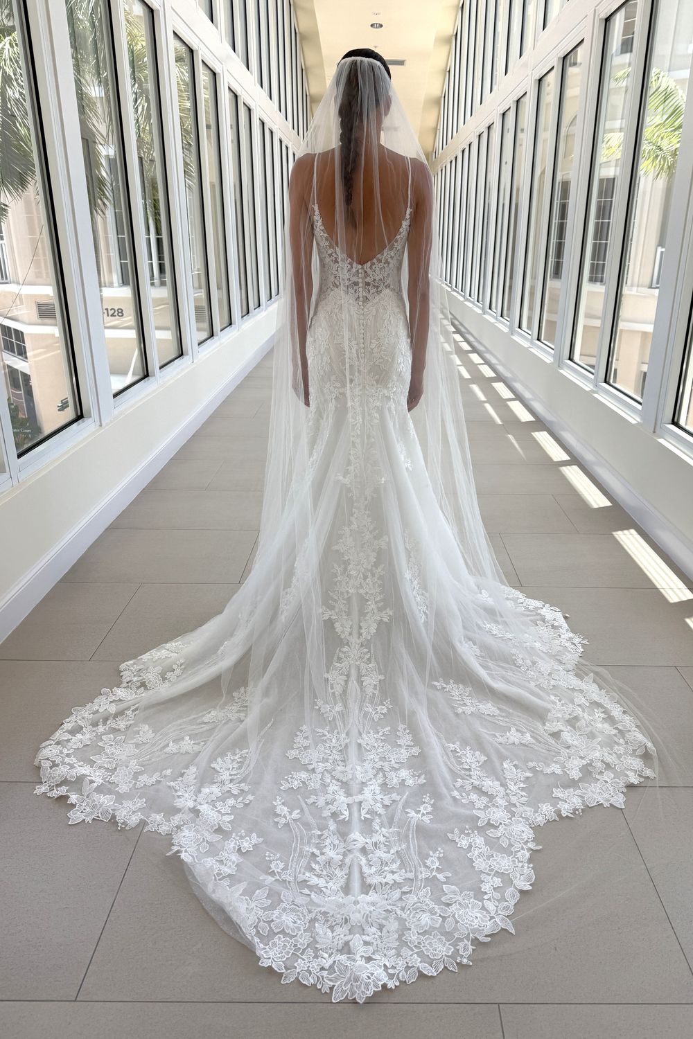 Maggie Sottero Lina with Veil and Overskirt 11