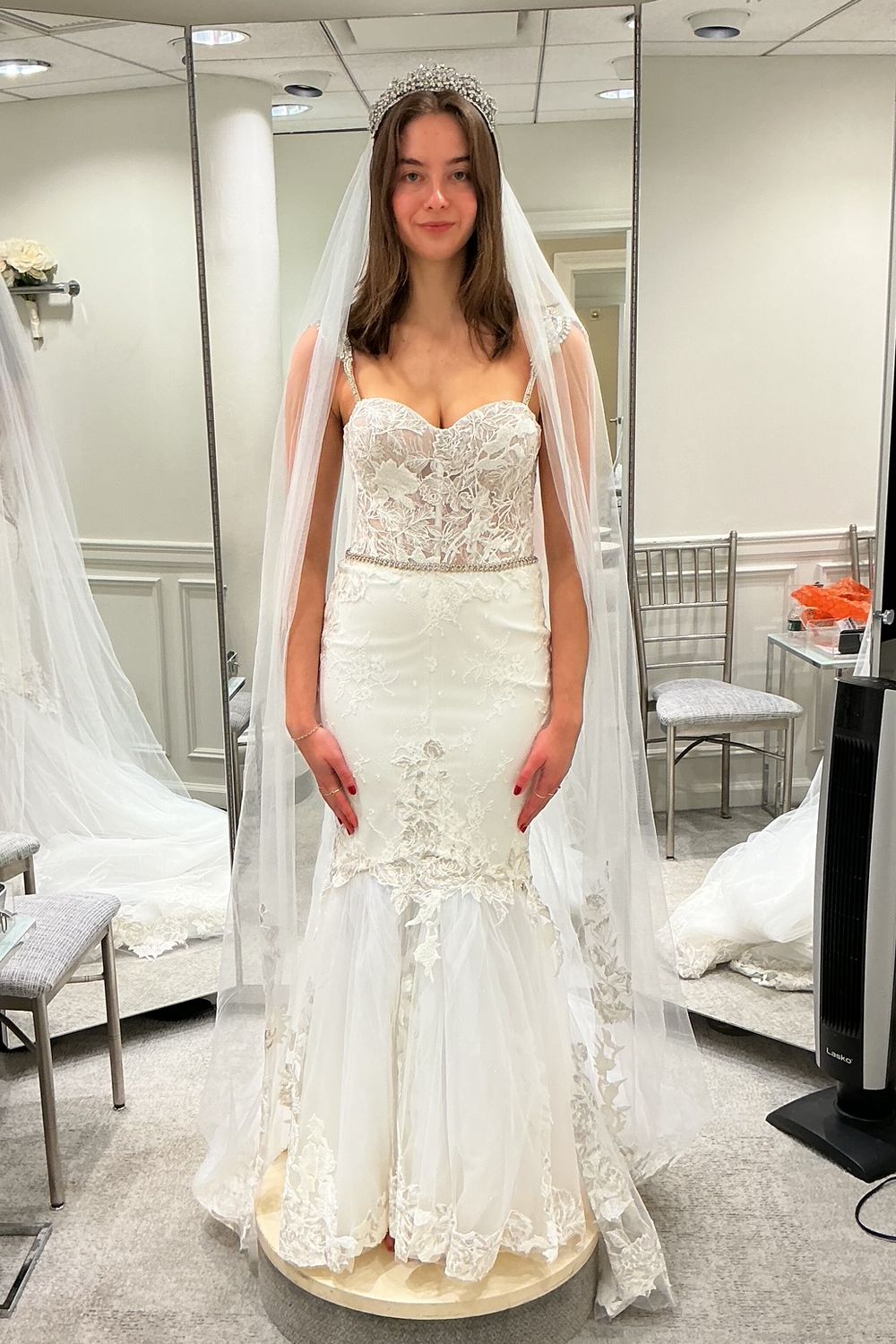 Netta BenShabu Custom  with 2 Skirts, Veil & Crown 8