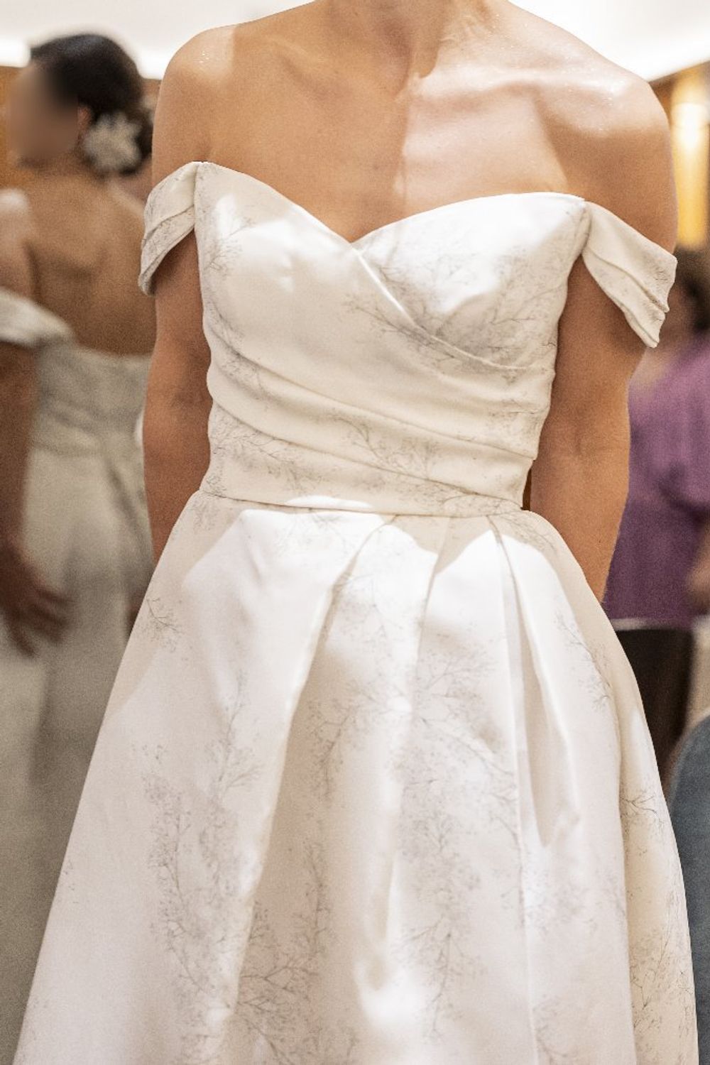 Monique Lhuillier Floral Gazar Dress 2