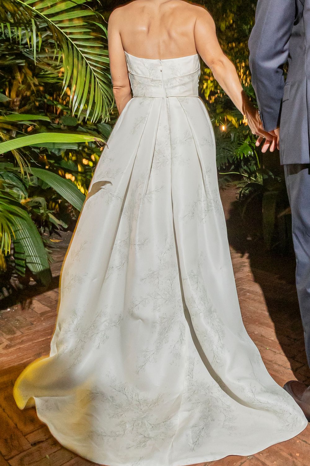 Monique Lhuillier Floral Gazar Dress 1