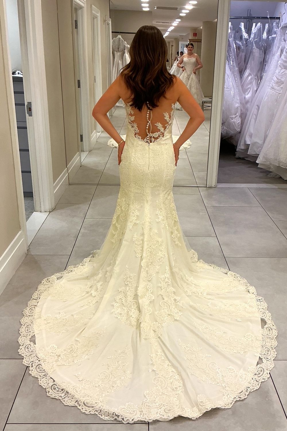 Ashley & Justin Fit and Flare Dress with Veil 1