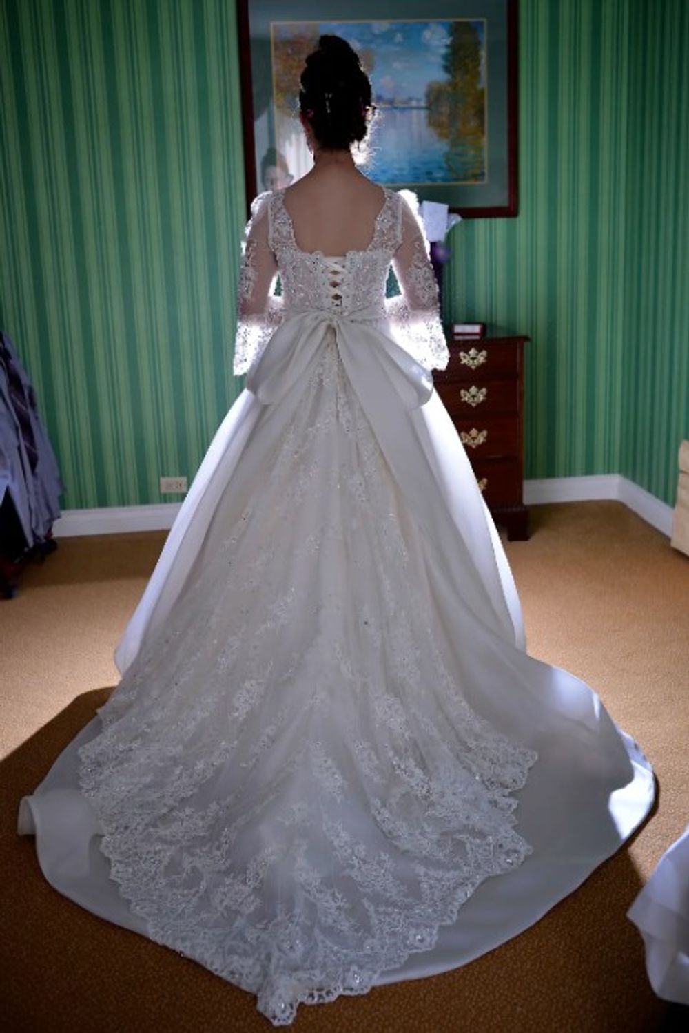 Pnina Tornai Custom Ballgown with Veil 1